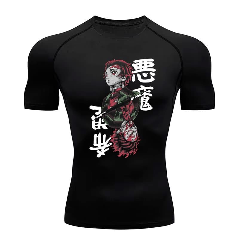 Camiseta Compressão Treino‎ Academia Unissex Kimetsu No Yaiba Anime Manga
