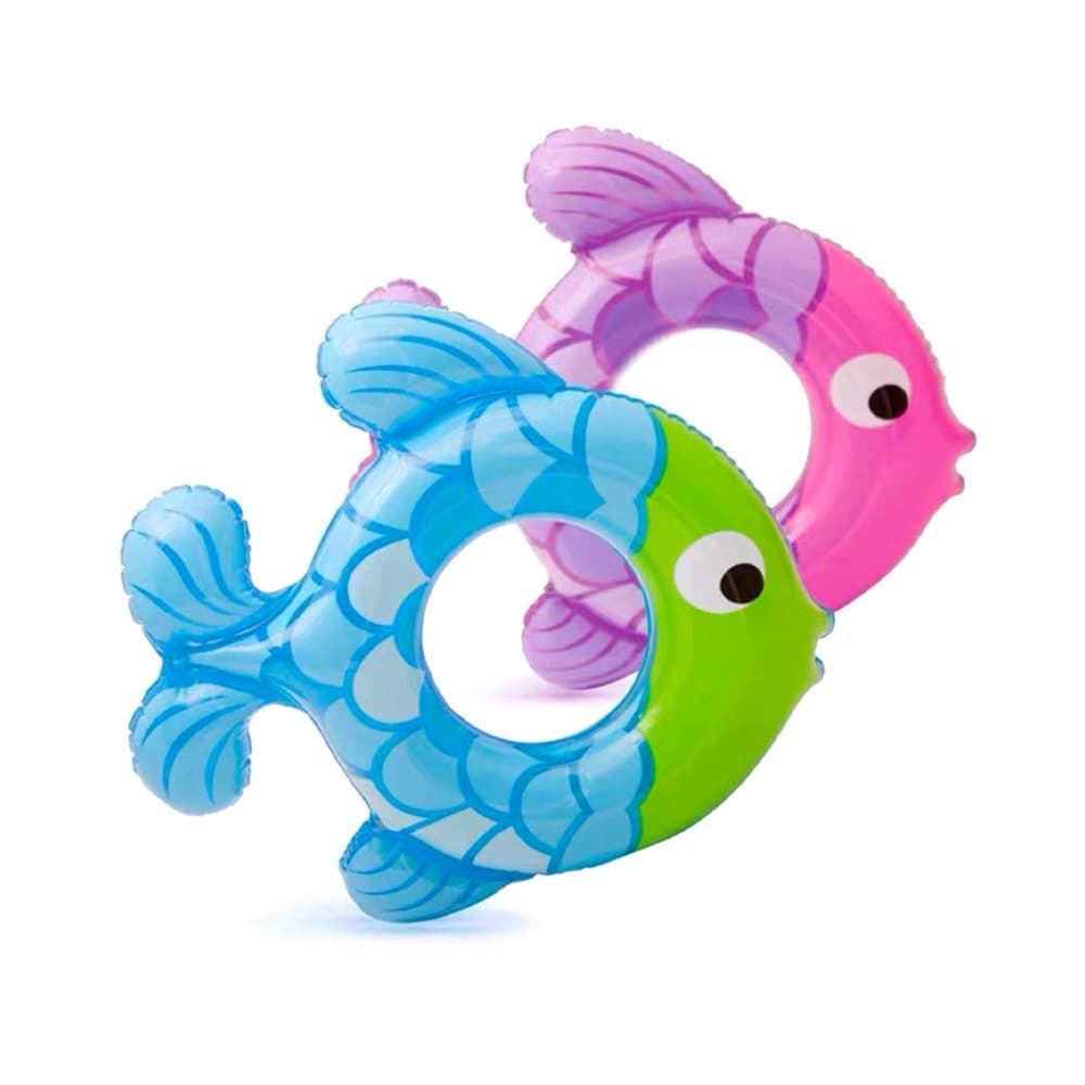Bóia Inflável de cintura Peixe 80cm Peixinho Mar Praia Piscina Pra Criança Mais de3 Anos Flutuador