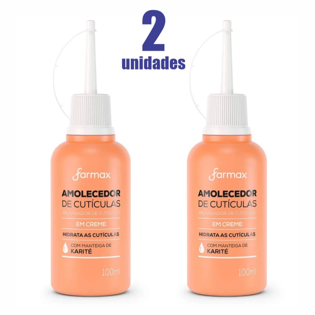 Amolecedor de Cutículas em Creme com Manteiga de Karité 100ml - Farmax KIT COM 2 unidades