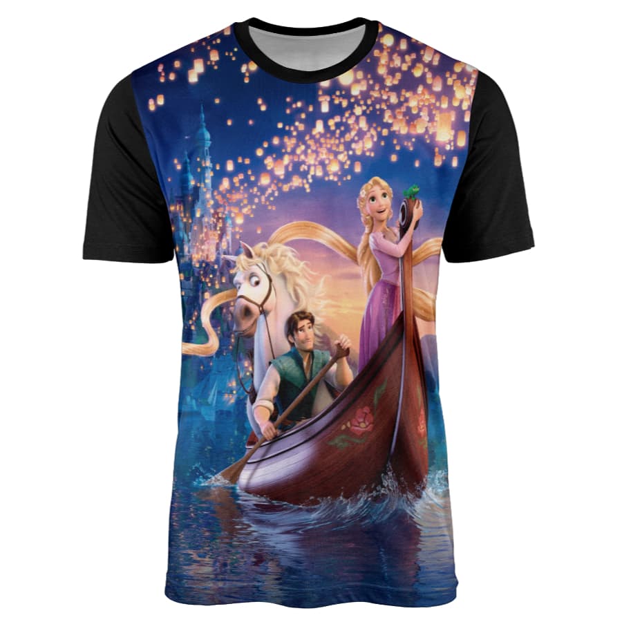 Camisa Camiseta Animação Rapunzel Enrolados Princesa