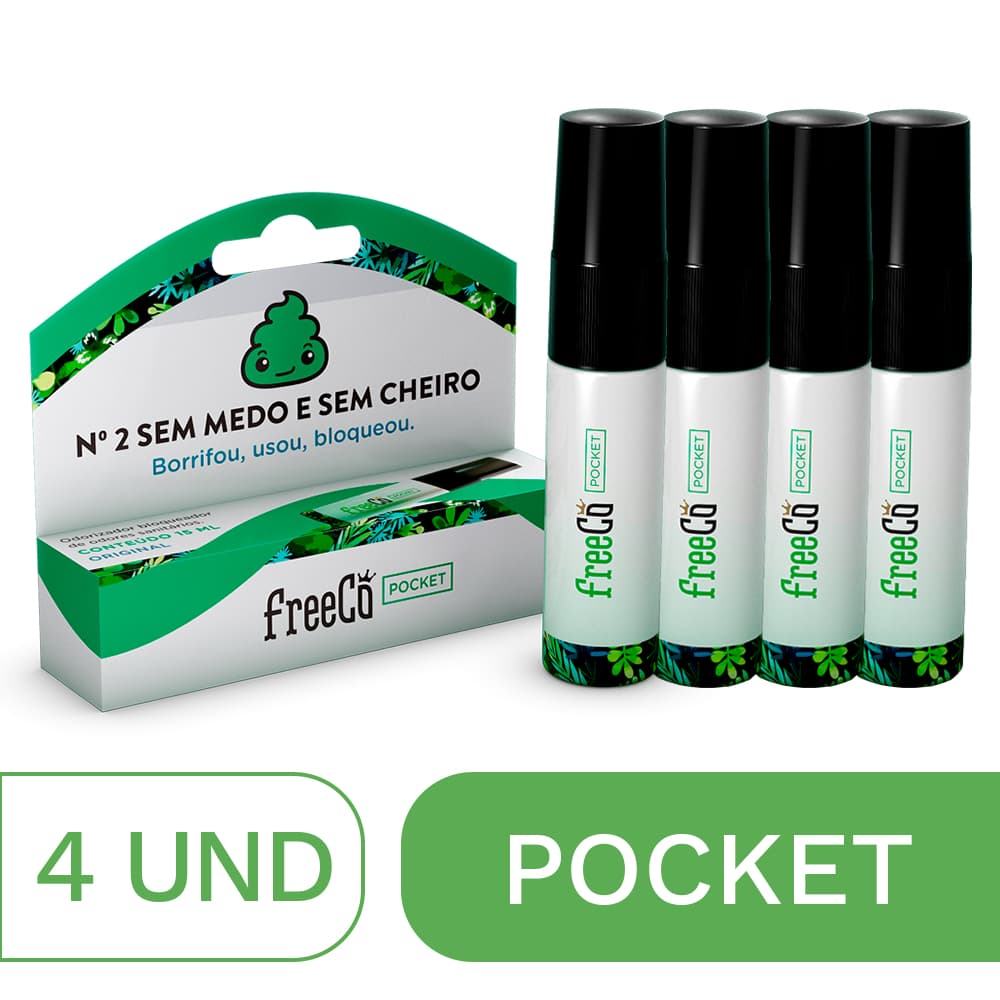 Kit 4 Bloqueadores de Odores Sanitários FreeCô Pocket – 15ml cada