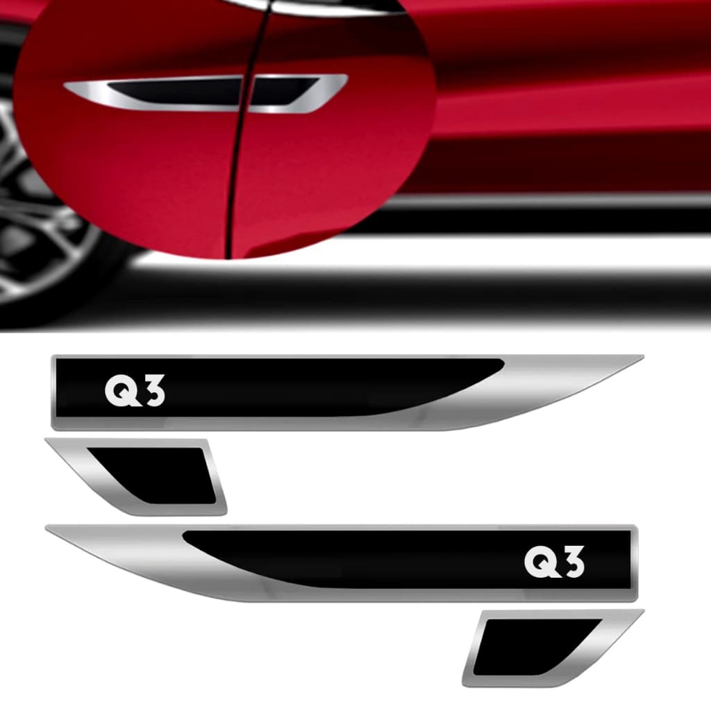 Par Emblema Lateral Paralama Porta Compatível Q3