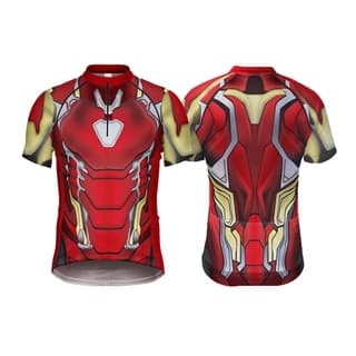 Camiseta Manga Longa Ciclismo Bike Super Herói Adulto E Infantil Homem De Ferro