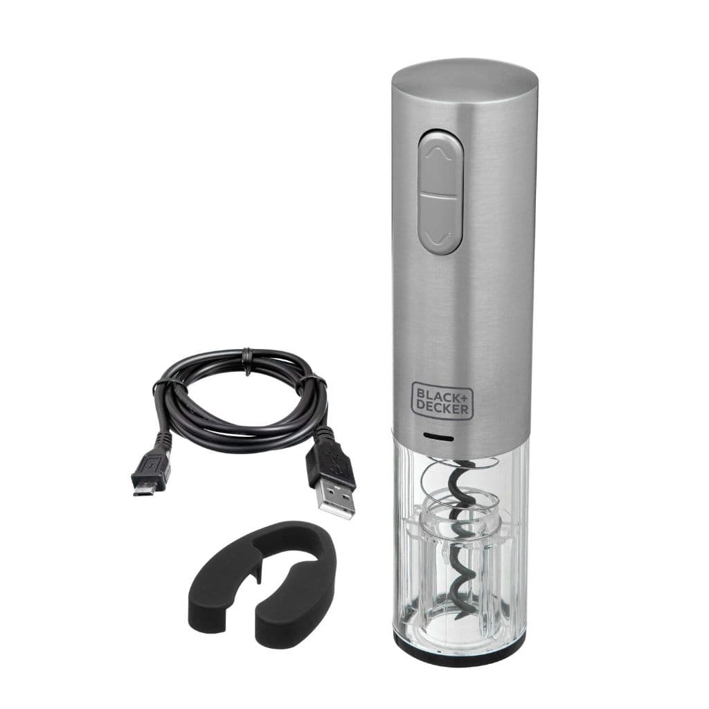 Abridor De Vinho Inox Elétrico Recarregável Black Decker W10