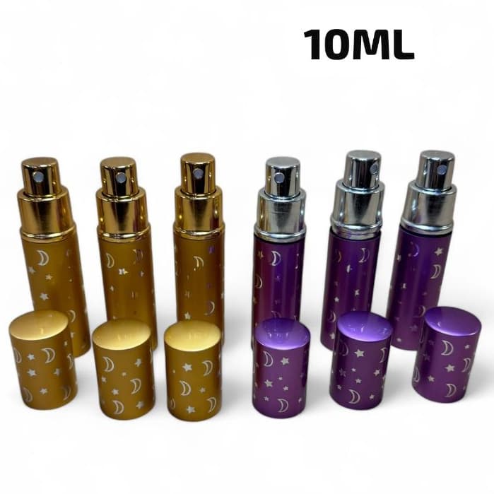 Frasco Porta Perfume Spray 10 ML Alumínio Colorido