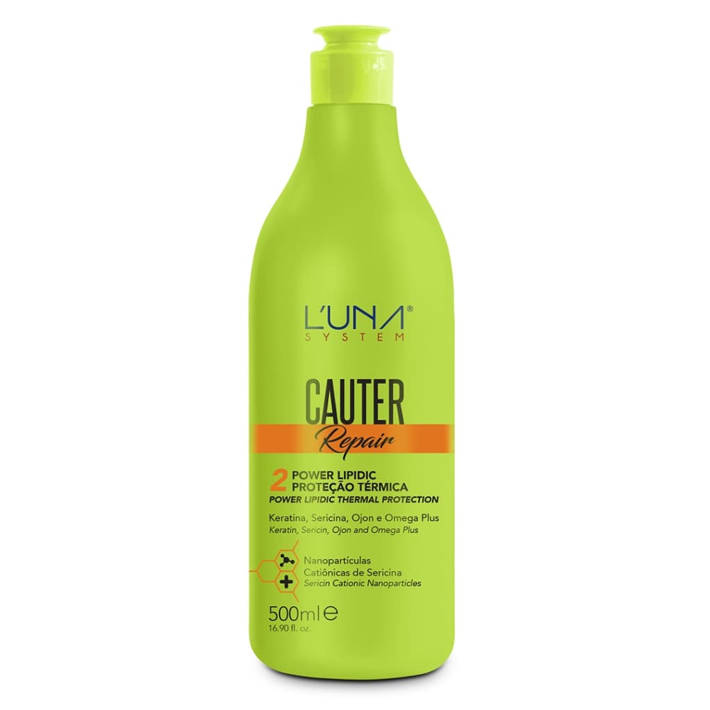 Power Lipidic Cauter Repair Luna System 500ml | Proteção Térmica, Selagem e Brilho | Cabelos Danificados e Quimicamente