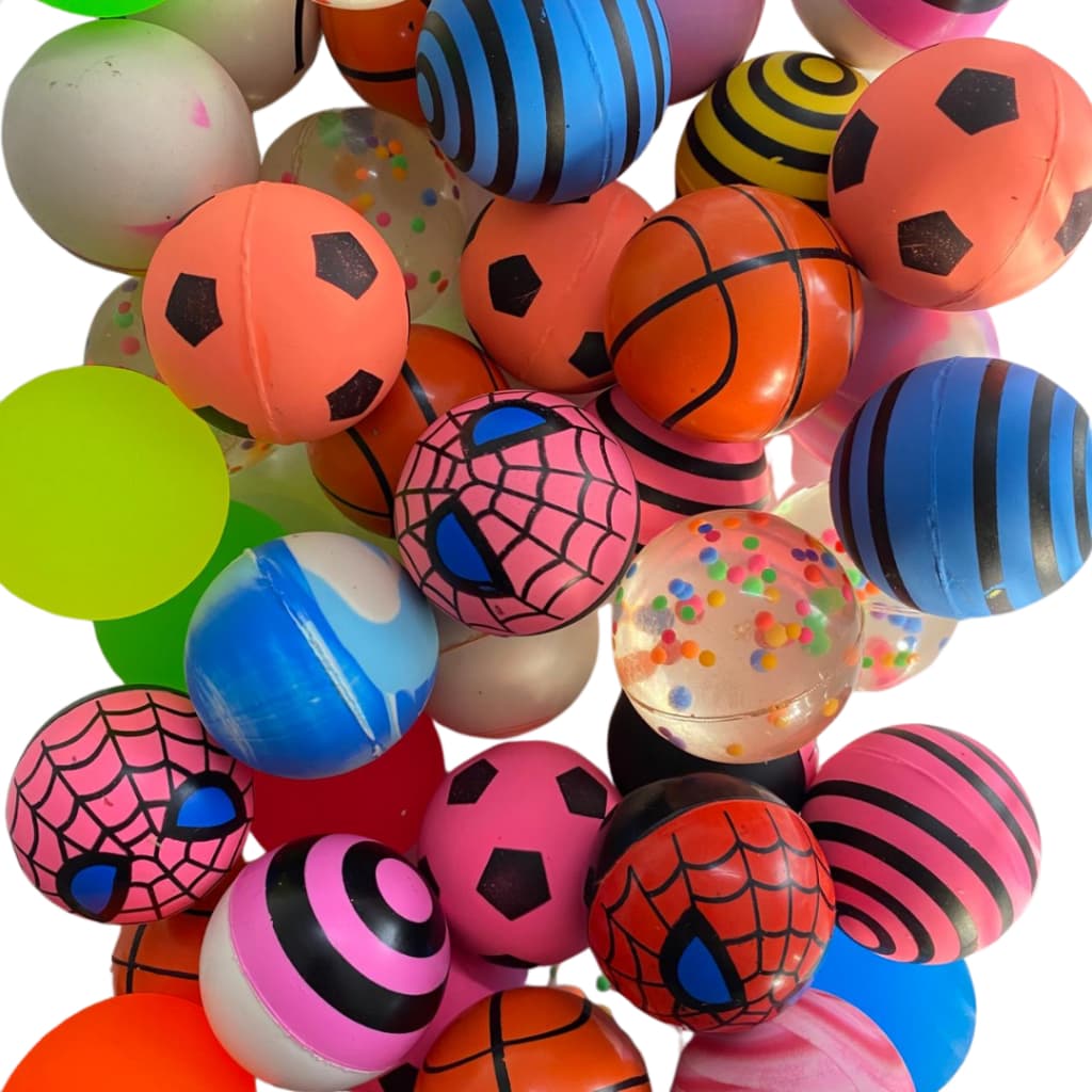 10 Bolinha pula pula 45 mm infantil coloridas - Premium Sortidas