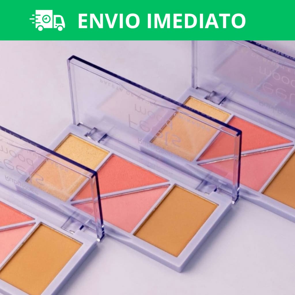 Paleta Blush e Iluminador Multifuncional Feels Mood Ruby Rose