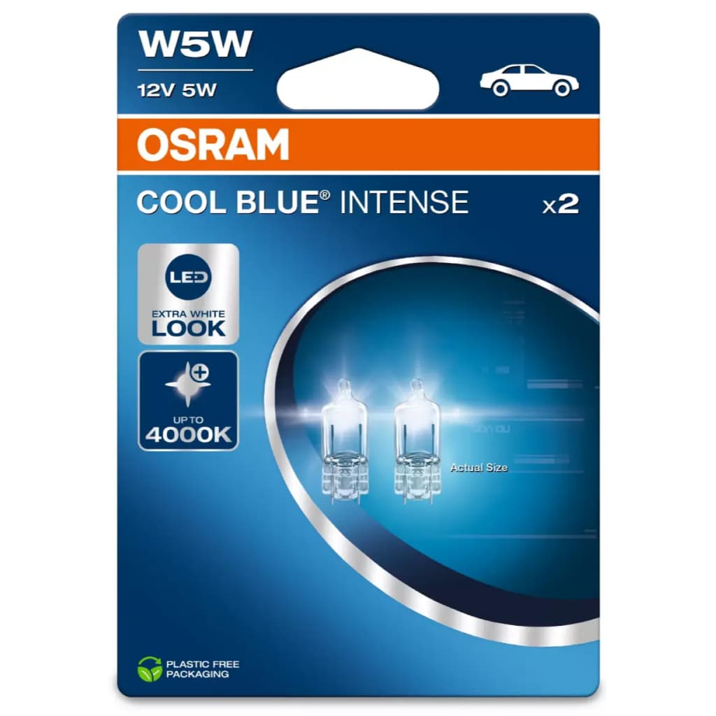Par Lâmpada Osram Pingo T10 W5w 4000k Cool Blue Intense