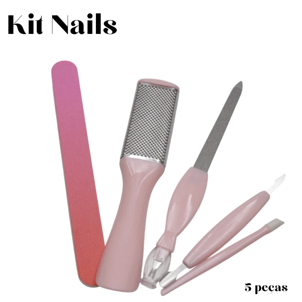 Kit Manicure , Lixa de pé, de unha, kit de manicure Reparador de cutículas  5 Peças