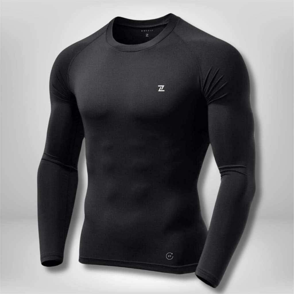 Camiseta térmica +50UV Manga Longa Dry-fit Ideal para Esportes Academia Lazer Exercícios Praia