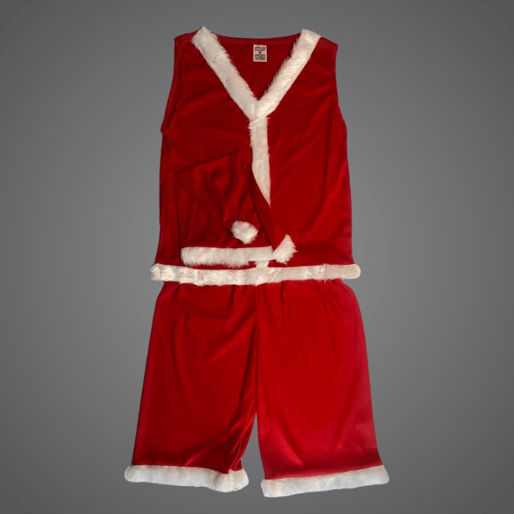 FANTASIA/ ROUPA PAPAI NOEL INFANTIL + TOUCA P e M