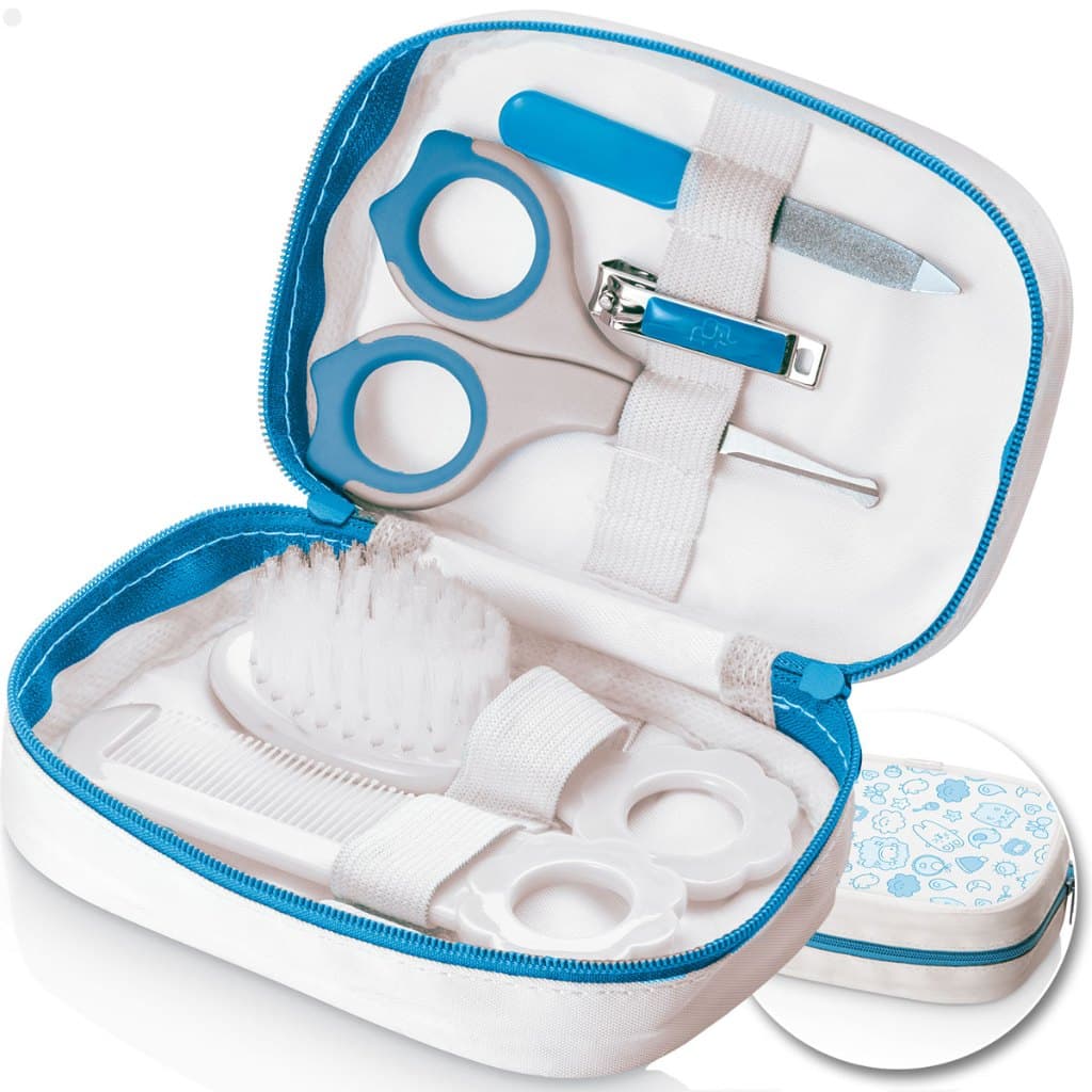 Kit Higiene Bebê Recém Nascido Tesoura Cortador Escova Pente Infantil Cortar Unhas Bebe Kit Maternidade