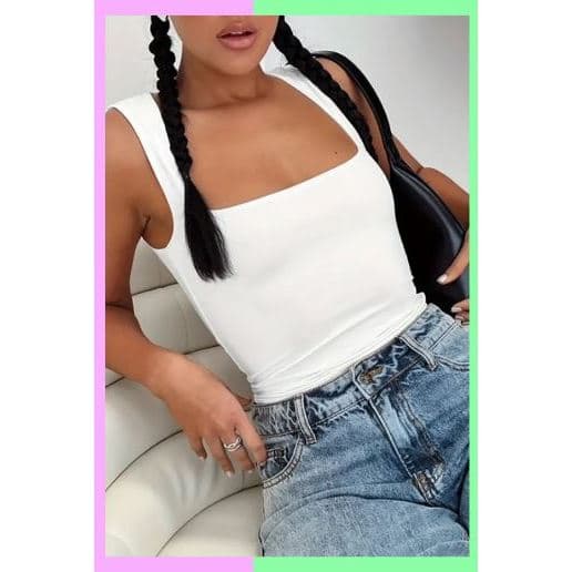 Basiquinha Regata Suplex  Blusinha Básica Suplex Tendencia Blusa Feminina