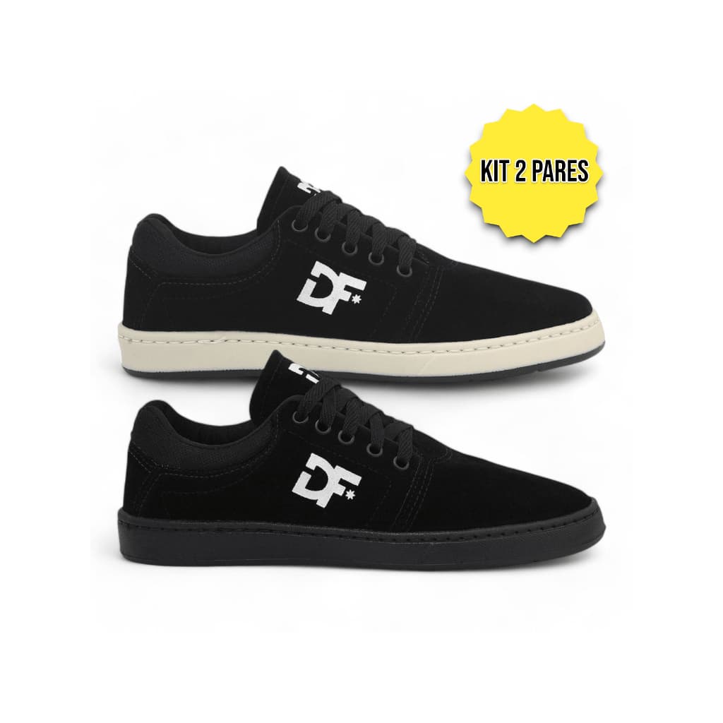 Kit 2 Pares Tenis Masculino Df Skatista Casual Lançamento