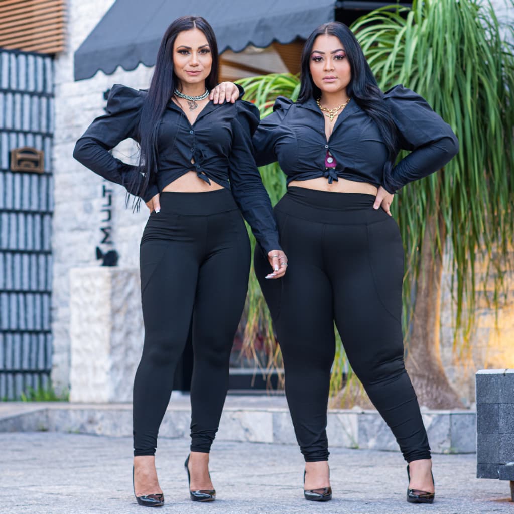 Calça Legging Cintura Alta Efeito Lipo Modelagem Exclusiva Do M a G4 Tecido Grosso Zero Transparecia