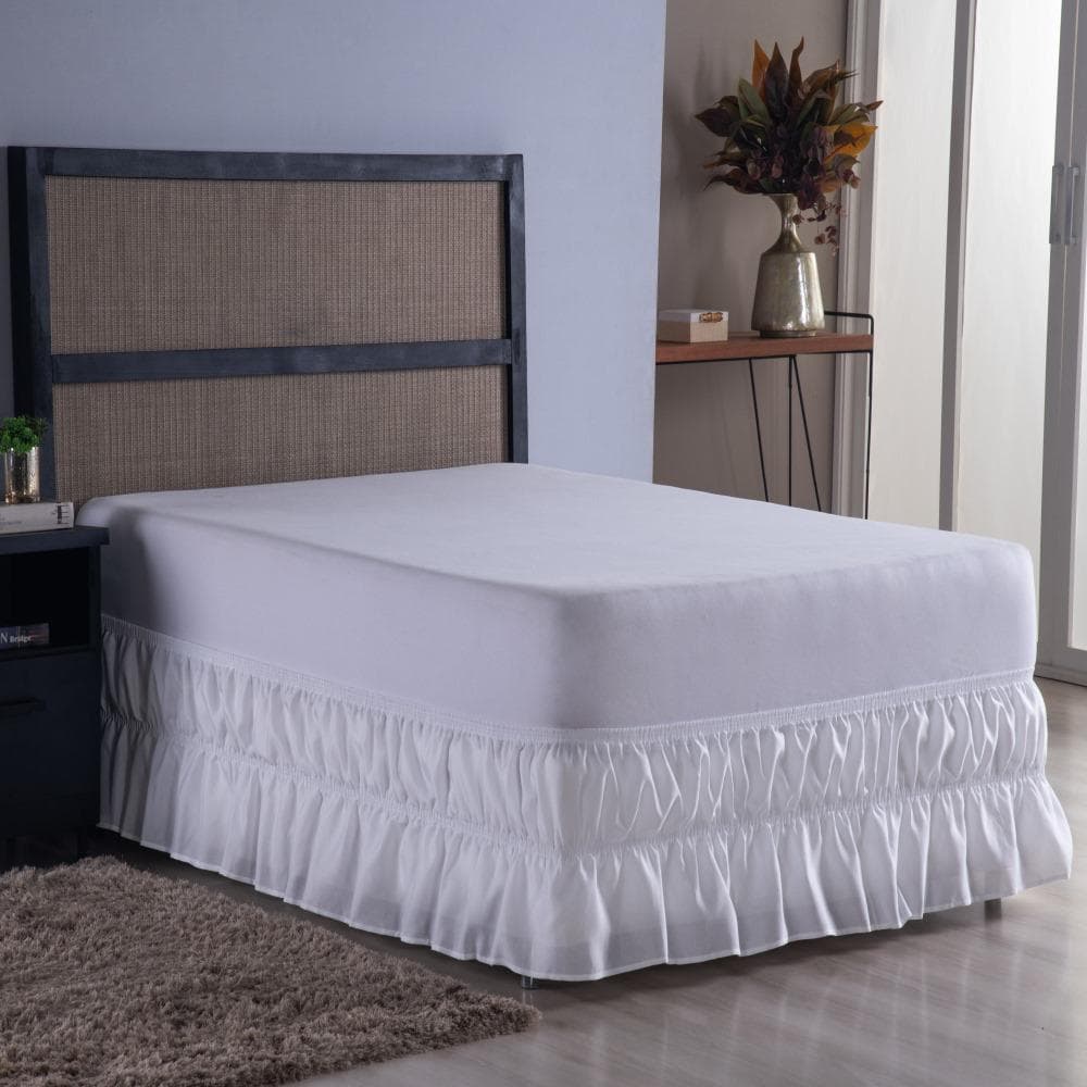 Saia Box Para Colchão Cama Casal Queen Microfibra 2 Elásticos Direto Da Fábrica