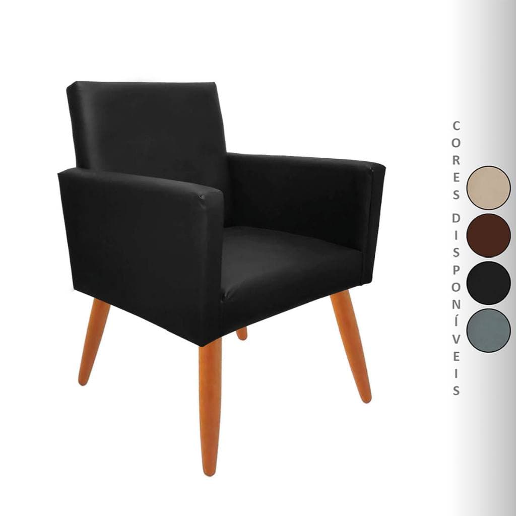 Poltrona Decorativa Nina Luxo Corino Aninha Decor