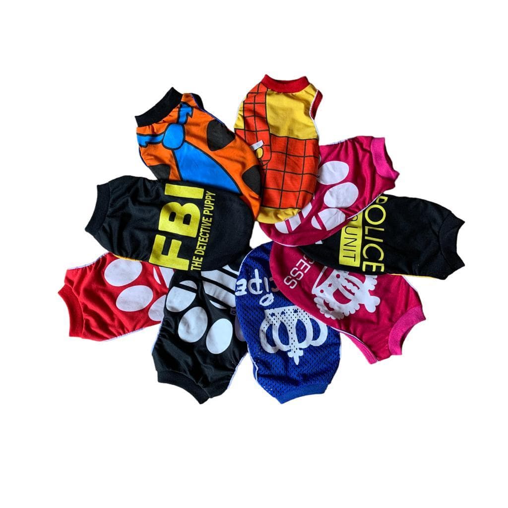 Roupa Pet Roupa para Cachorro e Gato Roupa Verão Pet Fêmea e Macho Pequeno, Médio e Grande Porte