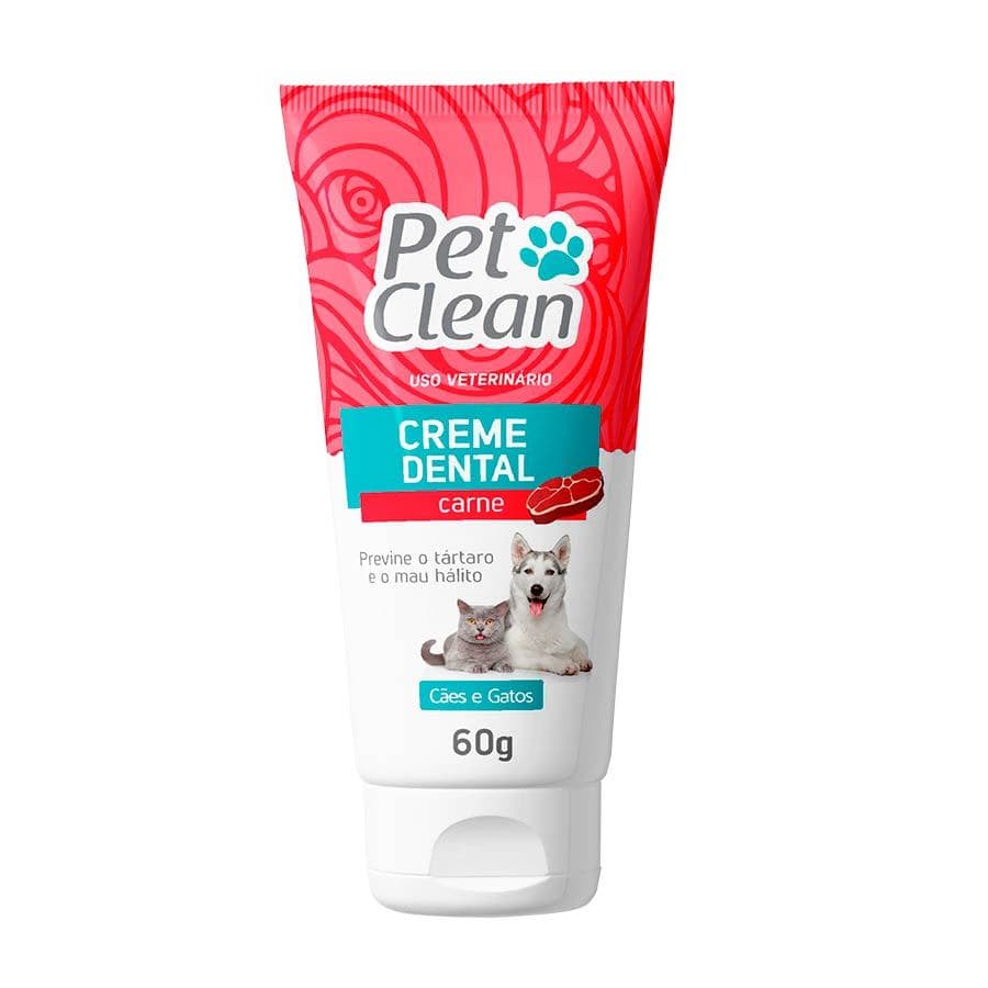 Creme Dental Pet Clean Para Cães e Gatos - 60g