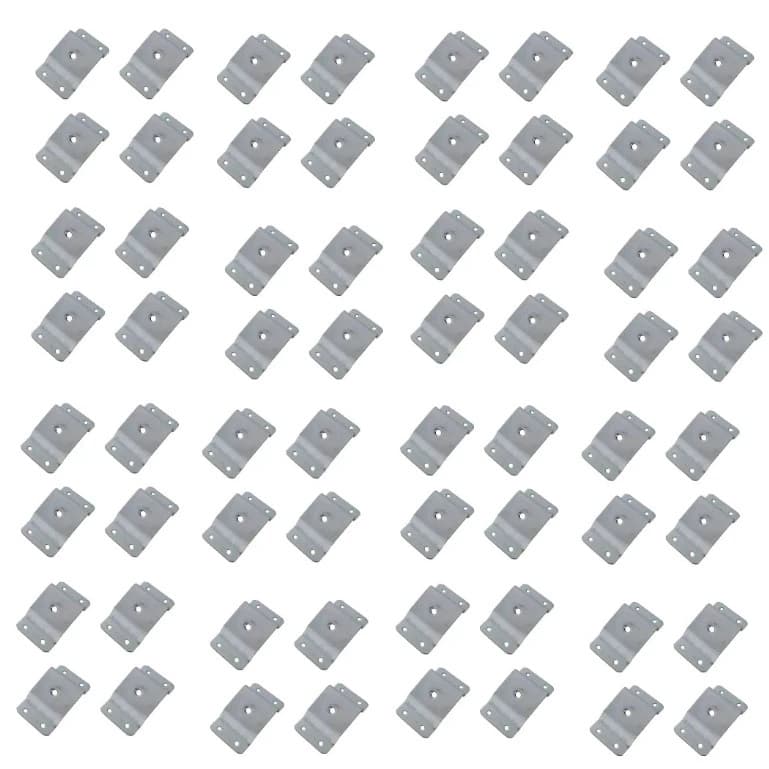 Kit 56 UN Chapa inclinada Fixação Base Metal Aço para Inclinação Pé de Poltrona Puff Rosca 5/16