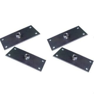 Kit 4 Chapinha Chapa Reta Fixação Pé Palito Base Metal Aço Pé Móveis Rosca 5/16