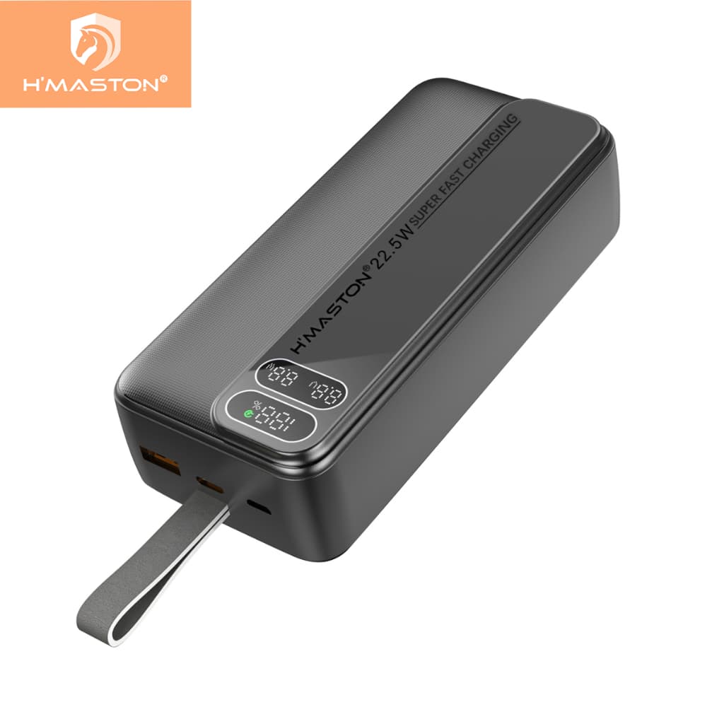 H'maston YD-34 Carregador Portátil Power Bank 30000mah 22.5W PD,Display da Fonte de Alimentação LED
