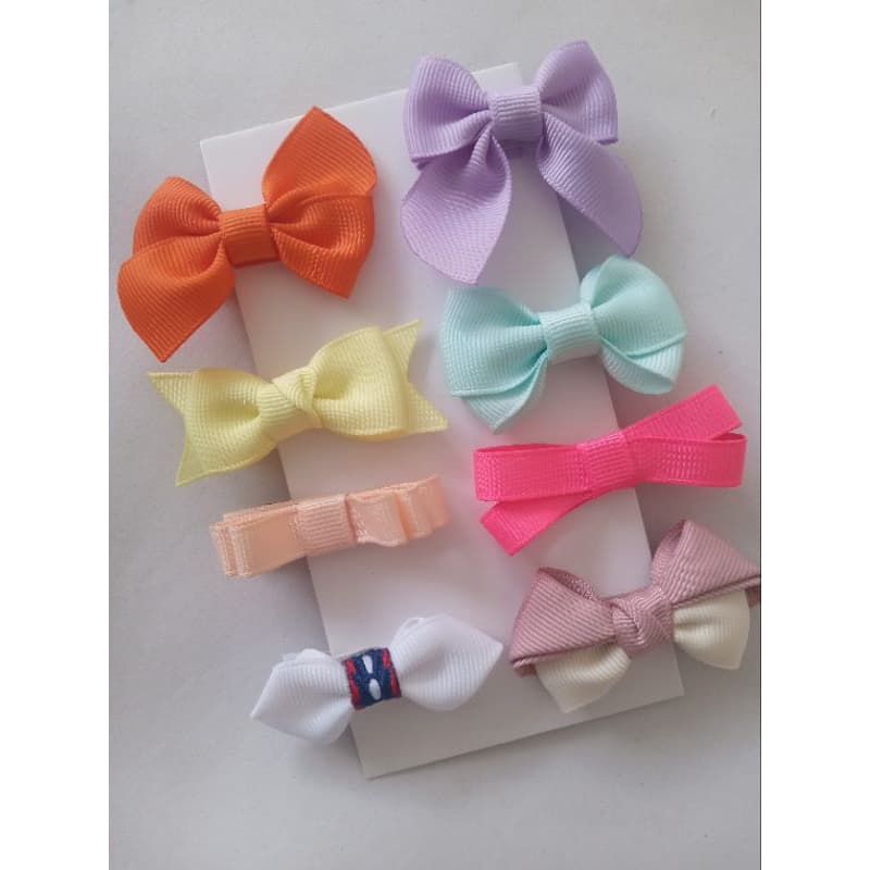 Laço para bebês kit com 8 laços pequenos variados para meninas