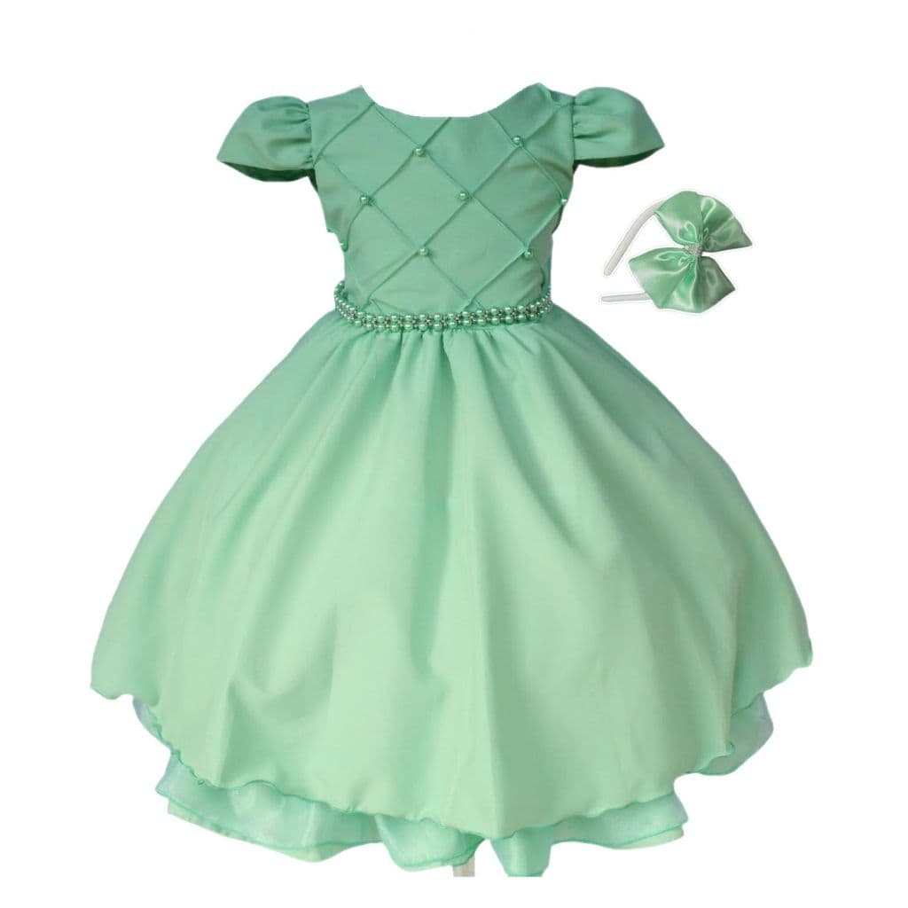Vestido Infantil Luxo Casamento Formatura Festa com Tiara