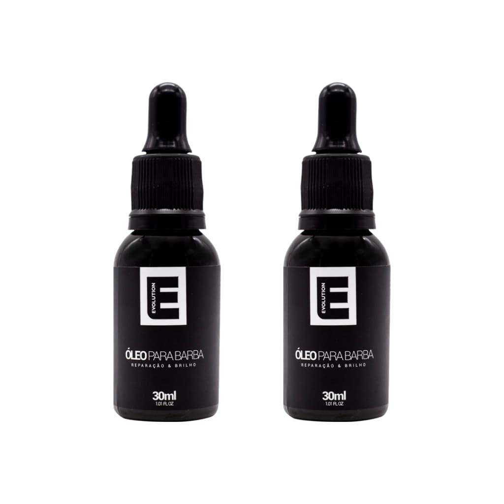 2 Uni Óleo para Barba Evolution Barber 30ml - Barba Hidratada Perfumada e Macia