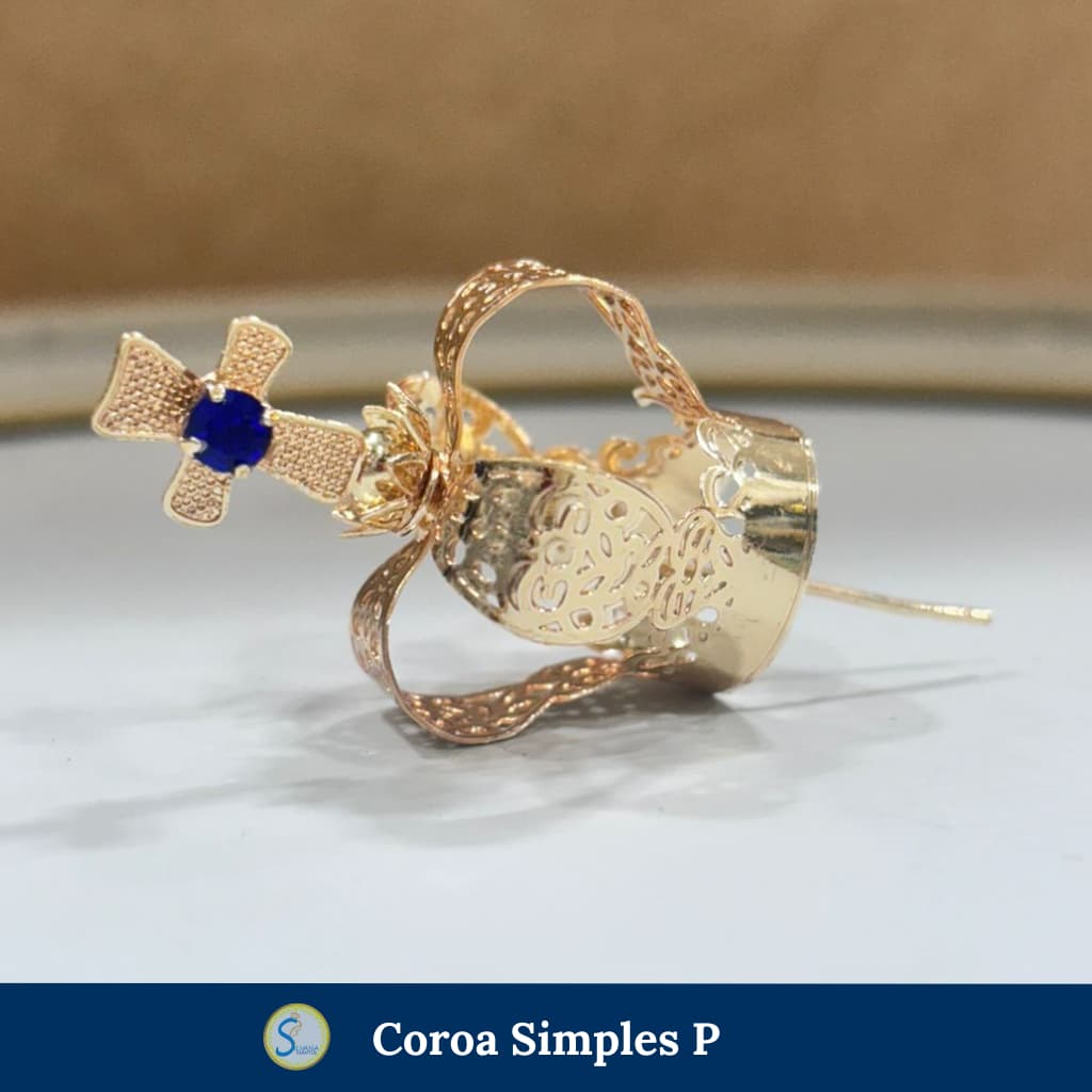 Coroa Para Imagem de Nossa Senhora Aparecida de 15cm - Modelo Simples