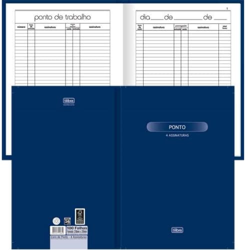 LIVRO PONTO GRANDE 4 ASSINATURAS 100FLS TILIBRA