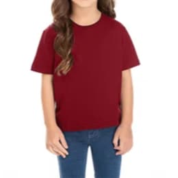 Camiseta Infantil Unissex Bordo Vinho Lisa Básica 100% Algodão
