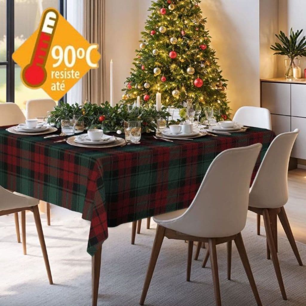 Toalha de mesa PVC termica xadrez natal ( 1,00x1,40cm)