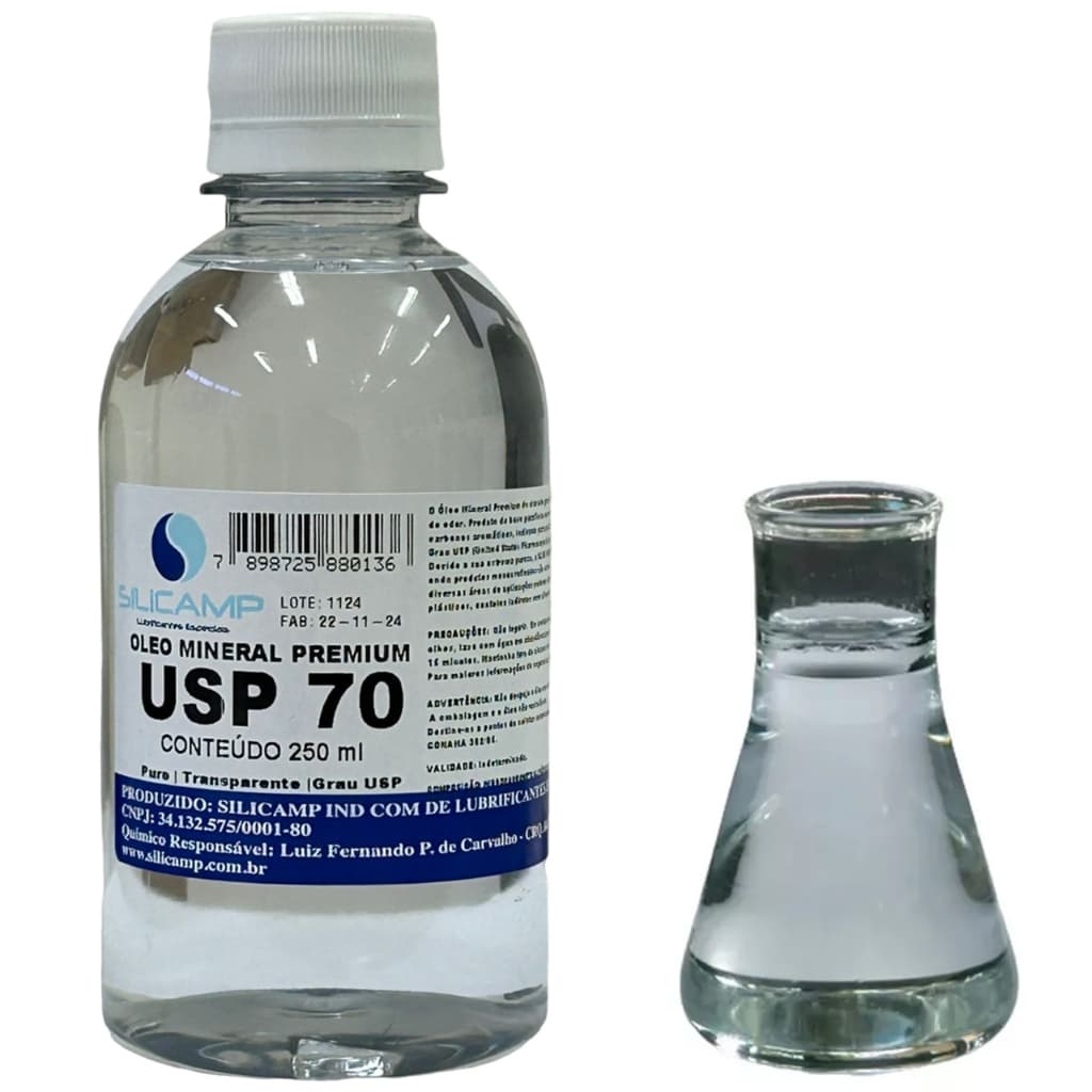 Oleo Mineral Grau Usp para Selar e hidratar Tabua De corte Carne Churrasco 250 ml