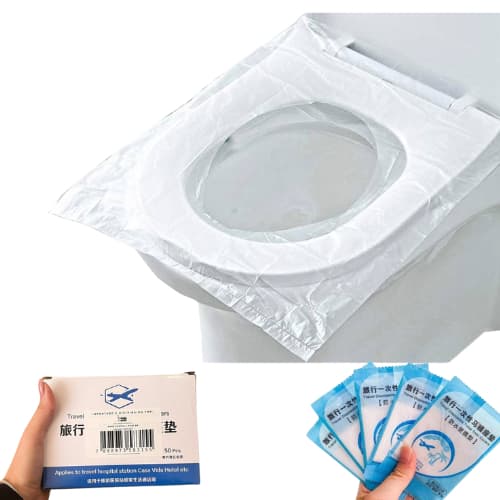 Kit 25 Protetor Assento Vaso Sanitário Descartável Plástico Privada Forro Bacia Banheiro Público
