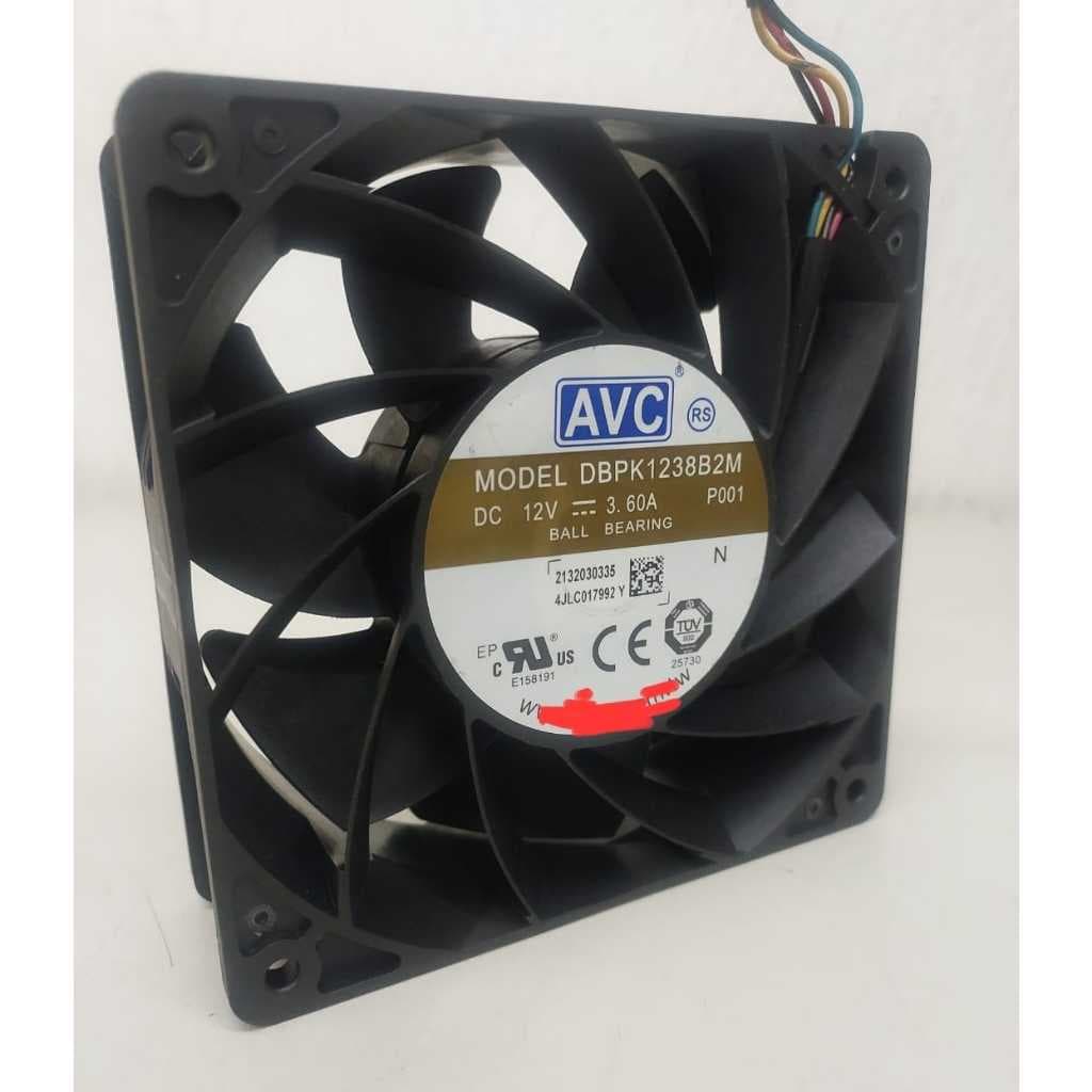 Cooler Fan AVC 12v 3,60a 120x120x38mm Modelo DBPK1238B2M 4 fios PWM e conector