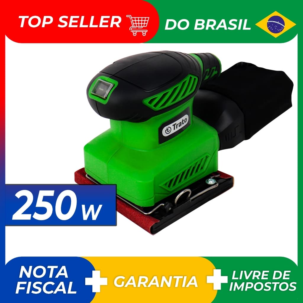 Lixadeira Orbital Elétrica Profissional Madeira Lixa 250W