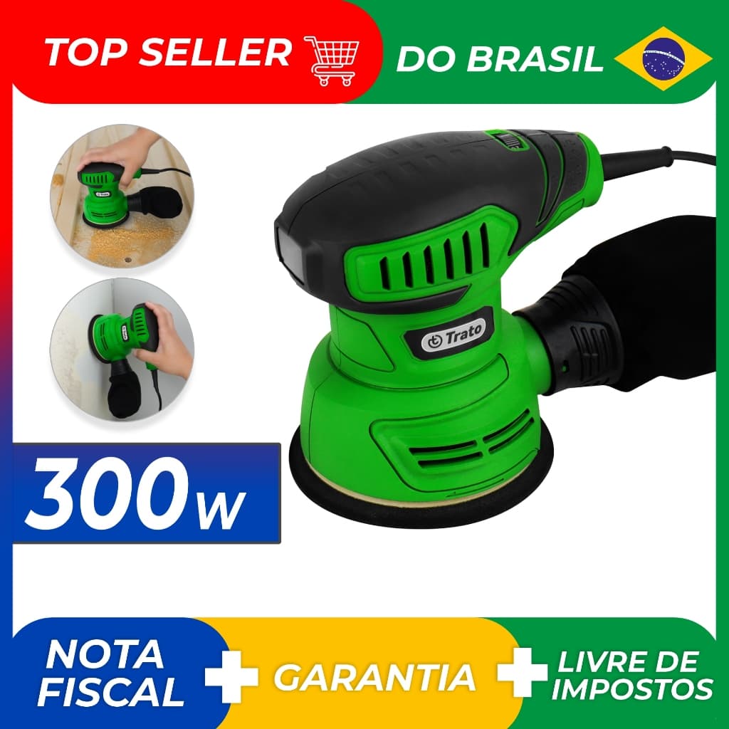 Lixadeira Roto Orbital Elétrica Madeira Lixa 300W + Coletor