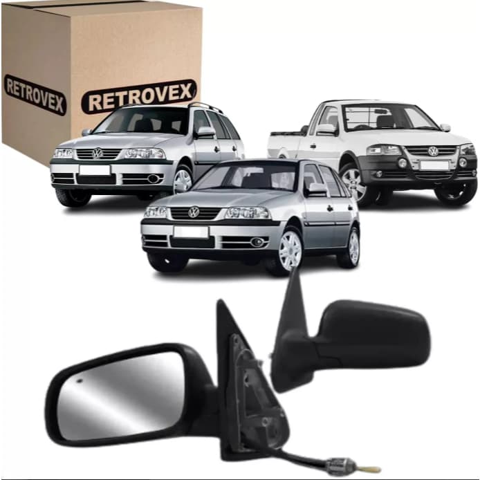 Retrovisores do Gol G3 G4 Parati 4 Portas 1999 a 2013 Com controle lado Direito e Esquerdo Retrovex 1118/19