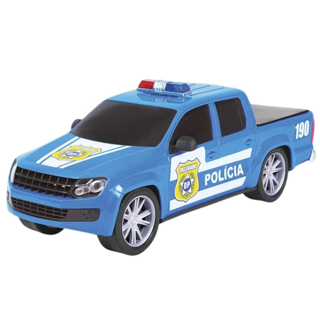 Carrinho De Polícia Sportcar Infantil Poliplac - Azul