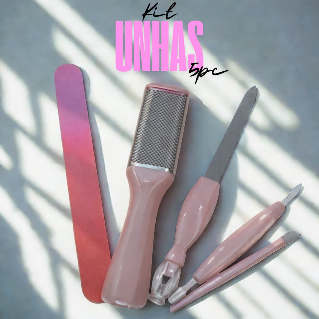 Kit Manicure , Lixa de pé, de unha, kit de manicure Reparador de cutículas  5 Peças