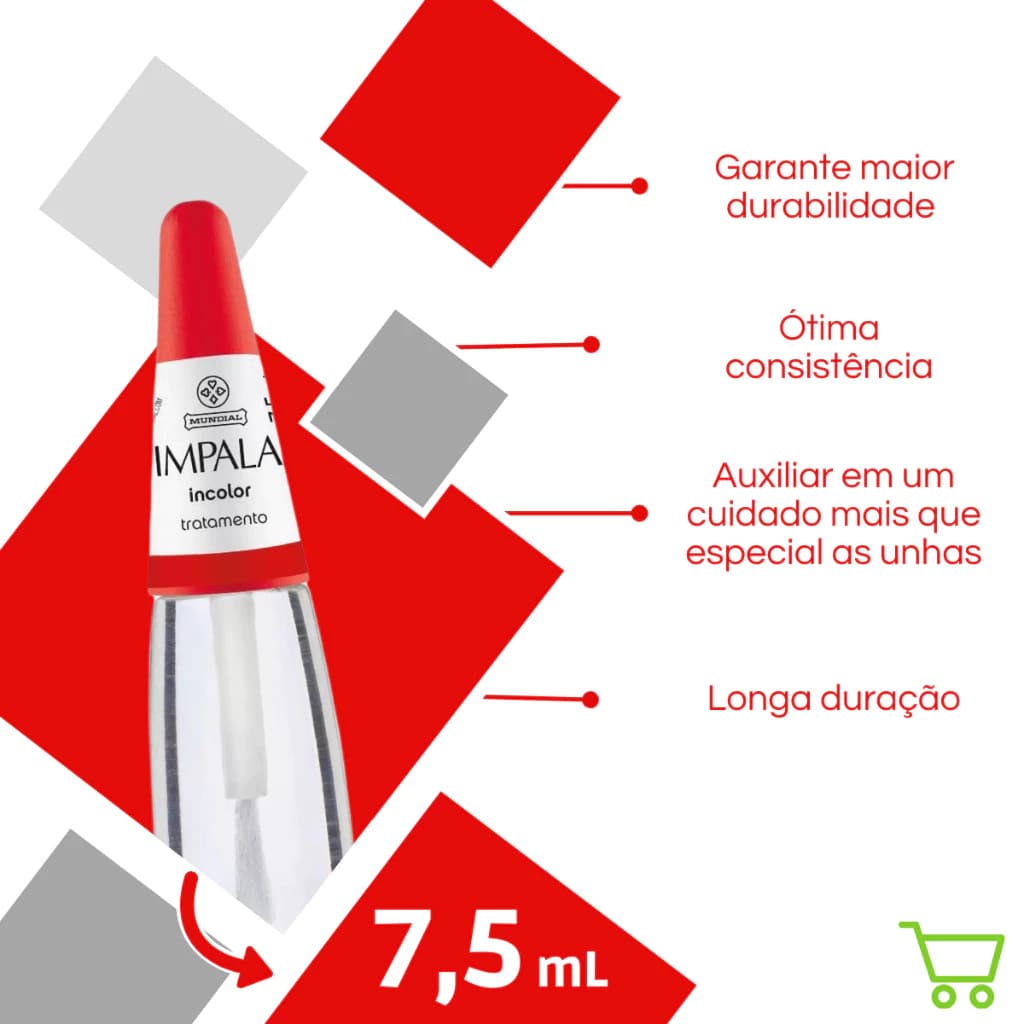 KIT ESMALTES IMPALA INCOLOR BASE EXTRA BRILHO