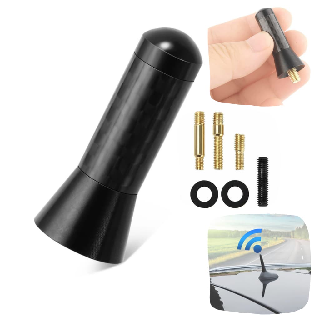 Antena Veículo Automotivo Universal Esportiva Funcional Recepção Rádio Sinal Forte AM FM Acessório Carro Rádio Veicular