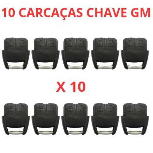 10 UNIDADES CARCAÇA CHAVE TELECOMANDO, ASTRA, VECTRA, AGILE, MONTANA