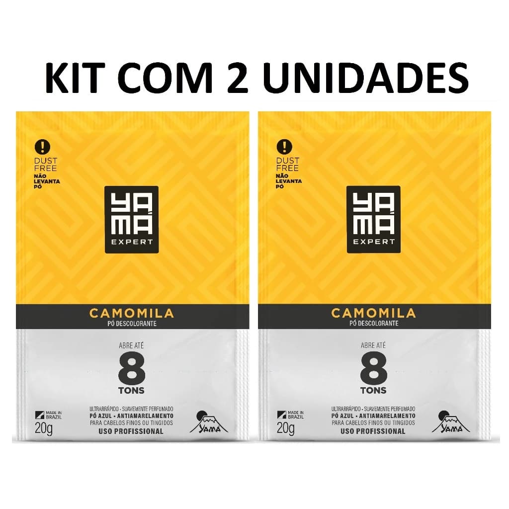Kit 2 Pó Descolorante Camomila Yamá 20g