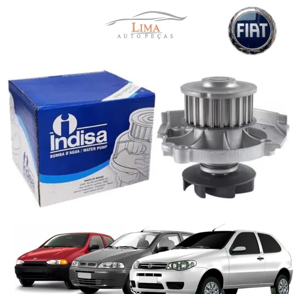 Bomba de Água - Palio/Siena/Uno/Strada/Fiorino/Punto - Fire - 1.0/1.3/1.4 8v - Indisa 354009
