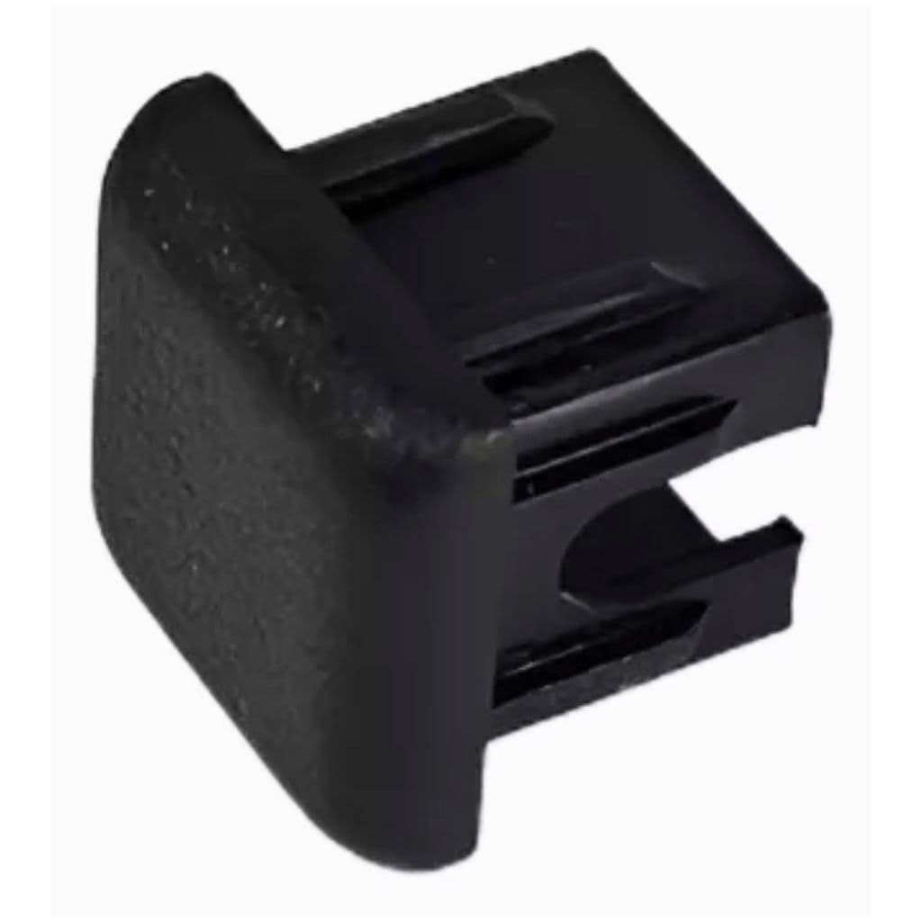 Tampas Plásticas Metalon 20x20 Preta Ponteira Interna - Kit com 100 Unidades
