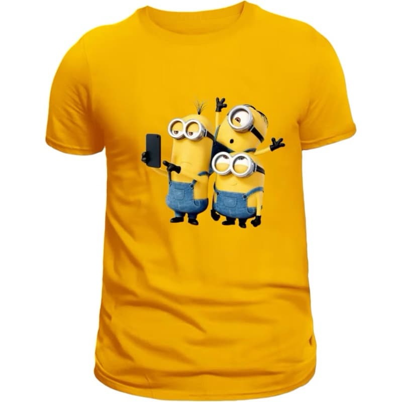 Camiseta T-Shirt Infantil e Adulto Minions Promoção personalizada Premium algodão