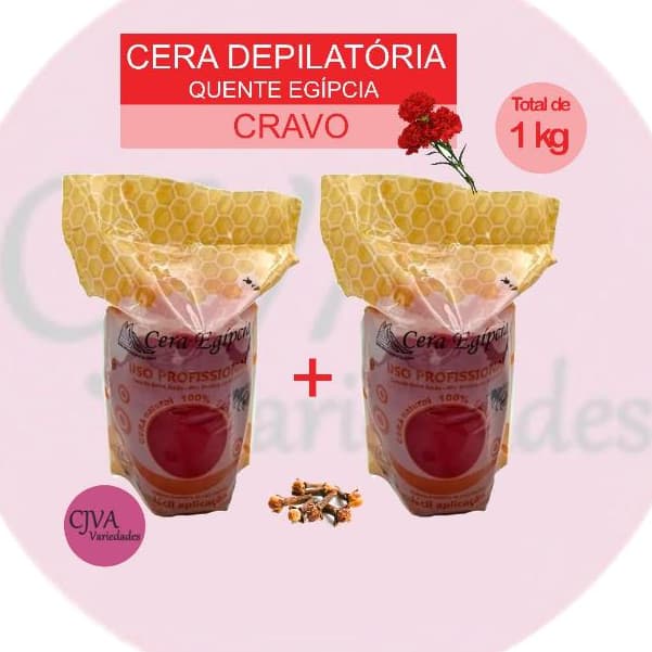 Kit 2 Ceras Egípcia Cravo - Quente Depilatória Elástica, menos dolorida. 1K no total.